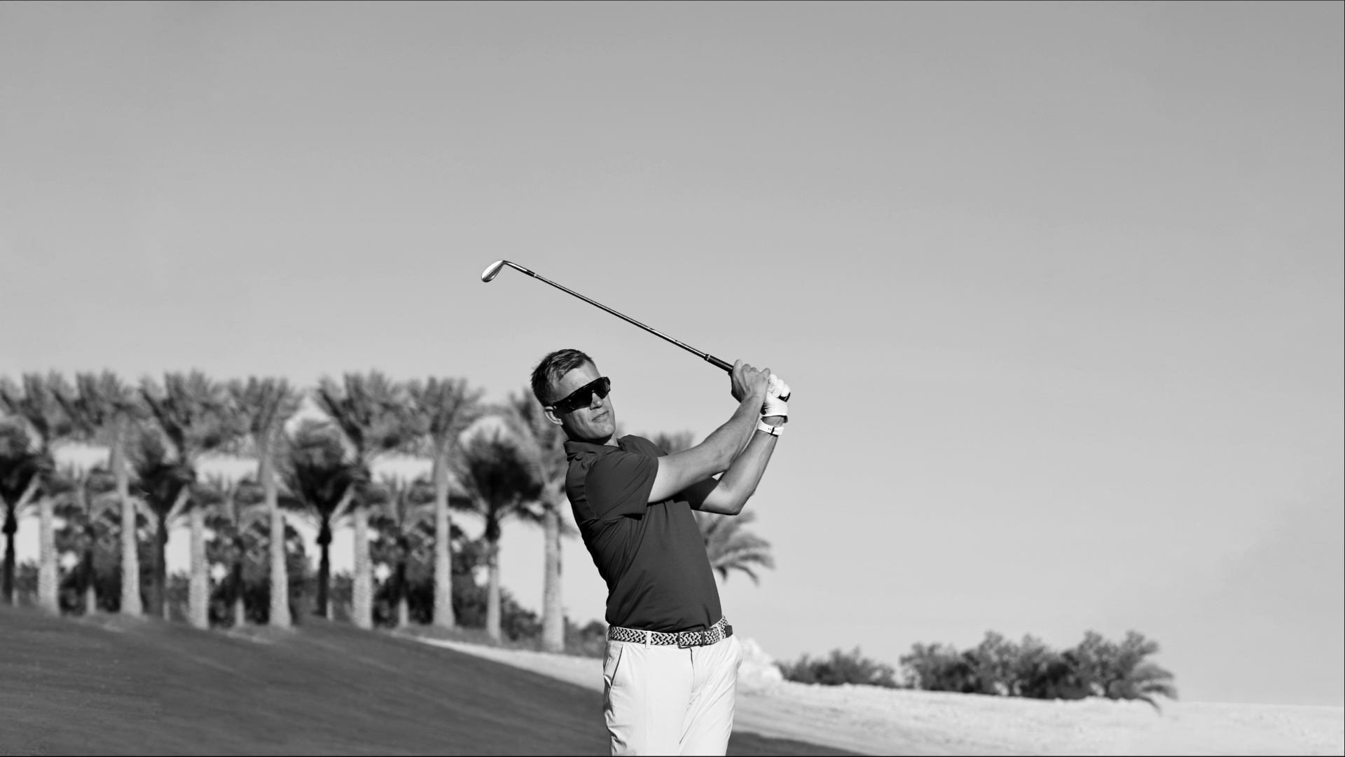 Magnus Stjärnesund at the finish of a golf swing